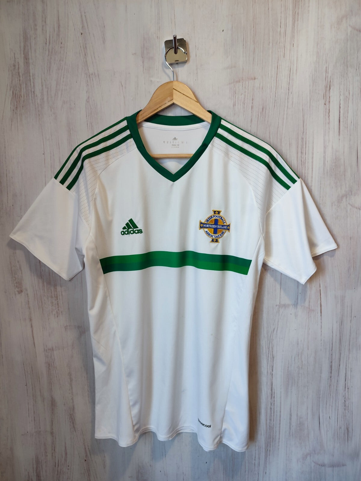 Northern Ireland 2016 2017 away Sz M Adidas shirt jersey soccer football kit tee