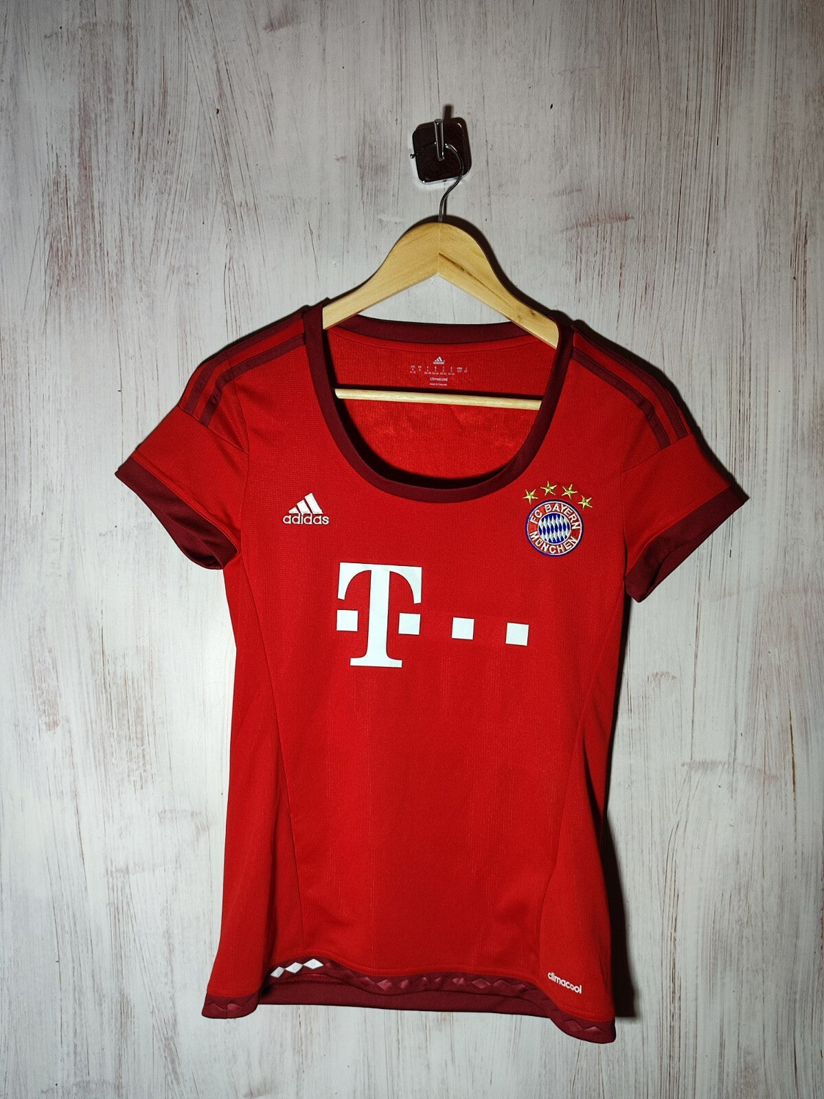 women's FC Bayern Munich 2015 2016 home Sz S Adidas shirt jersey soccer football