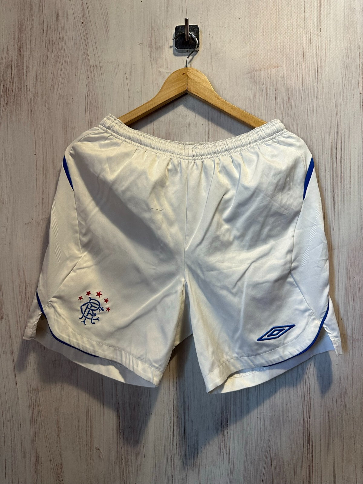 Glasgow Rangers 2008 2009 home Size M Umbro football soccer kit shorts white kit