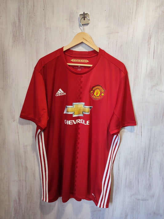 Manchester United 2016 2017 home 2XL Adidas football soccer shirt jersey kit XXL