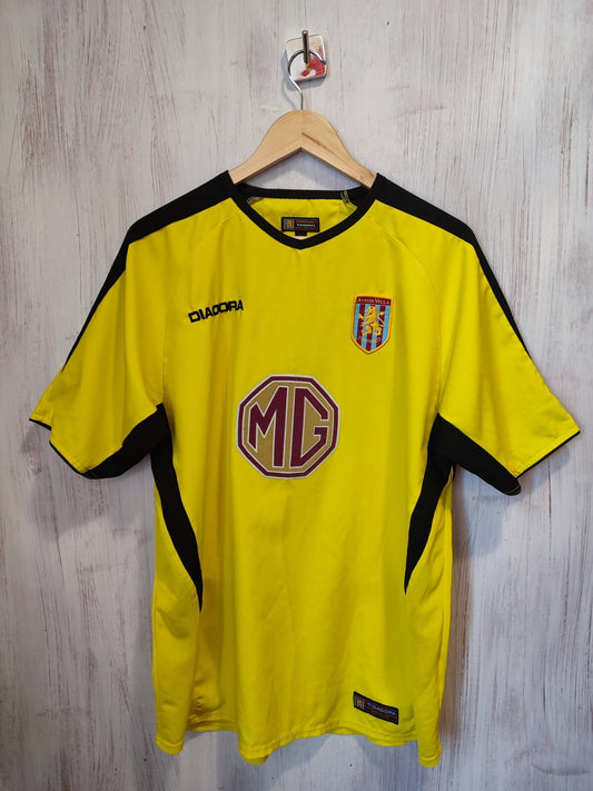 VINTAGE Aston Villa 2003 2004 away Sz M Diadora football shirt jersey soccer kit