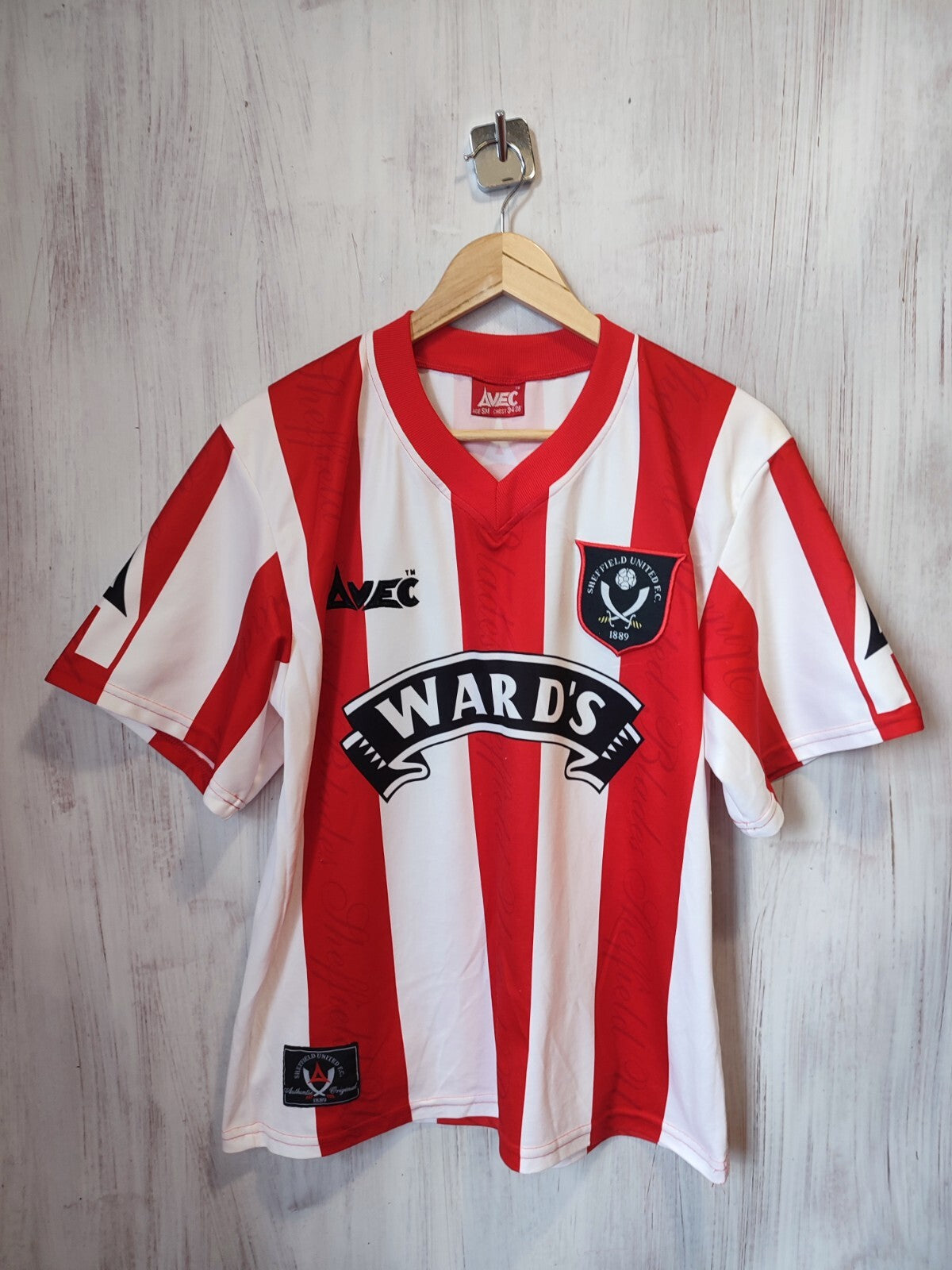 Sheffield United 1996 1997 home Size S Avec shirt jersey soccer football kit tee