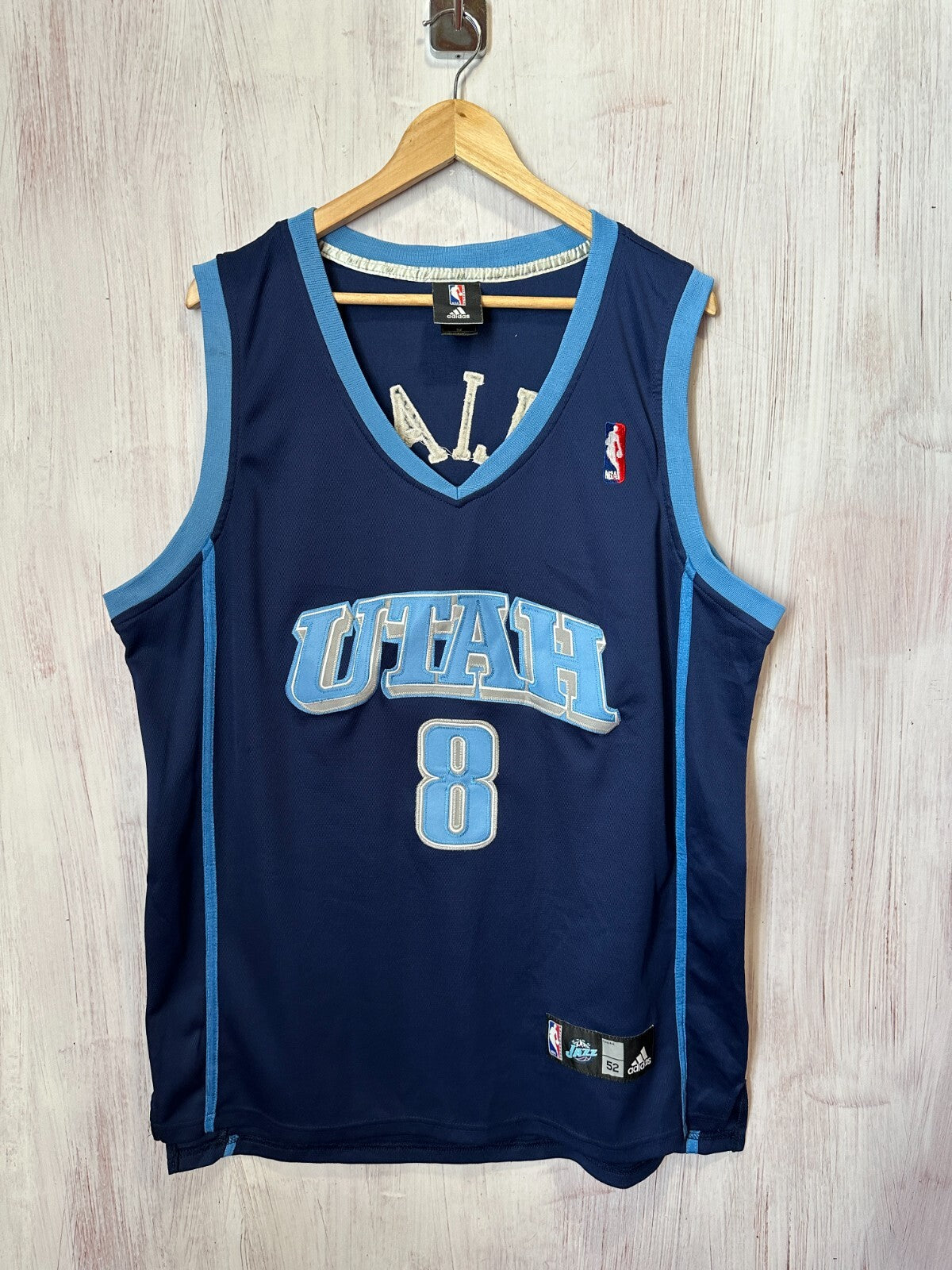 Utah Jazz #8 Deron Williams Size XL (52) Adidas basketball shirt jersey kit tee