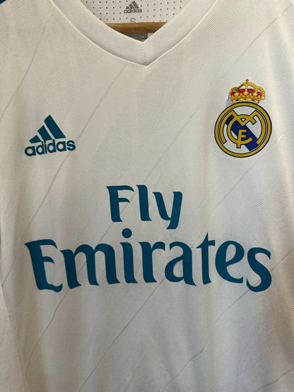 AUTHENTIC Real Madrid 2017 2018 Home Size S Adidas shirt jersey soccer football