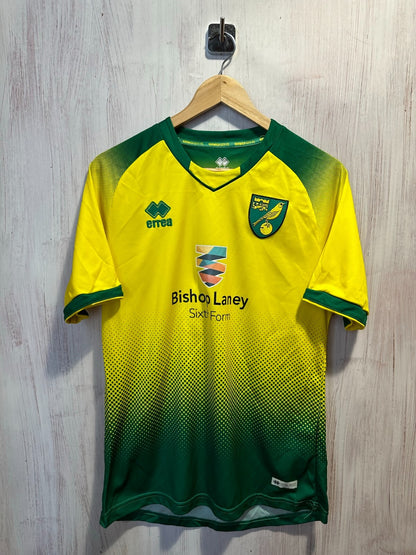 FC Norwich City 2020 2021 home Size L Errea shirt soccer football jersey kit