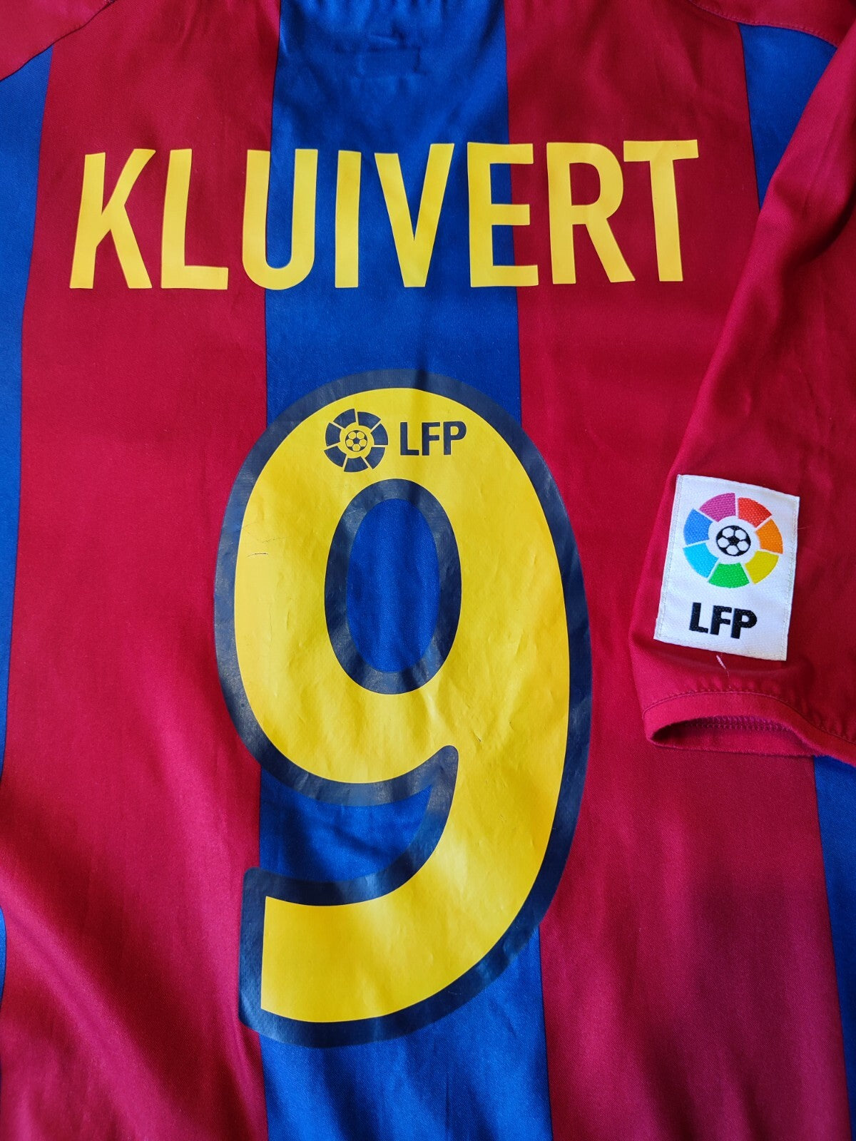 FC Barcelona 2002 2003 home Sz XL Nike shirt jersey football soccer kit Kluivert