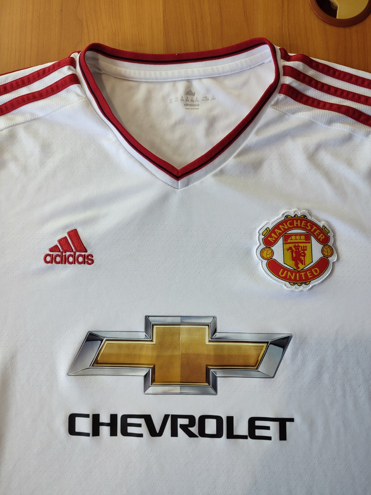 Manchester United 2015 2016 away Sz 2XL Adidas shirt jersey soccer football XXL
