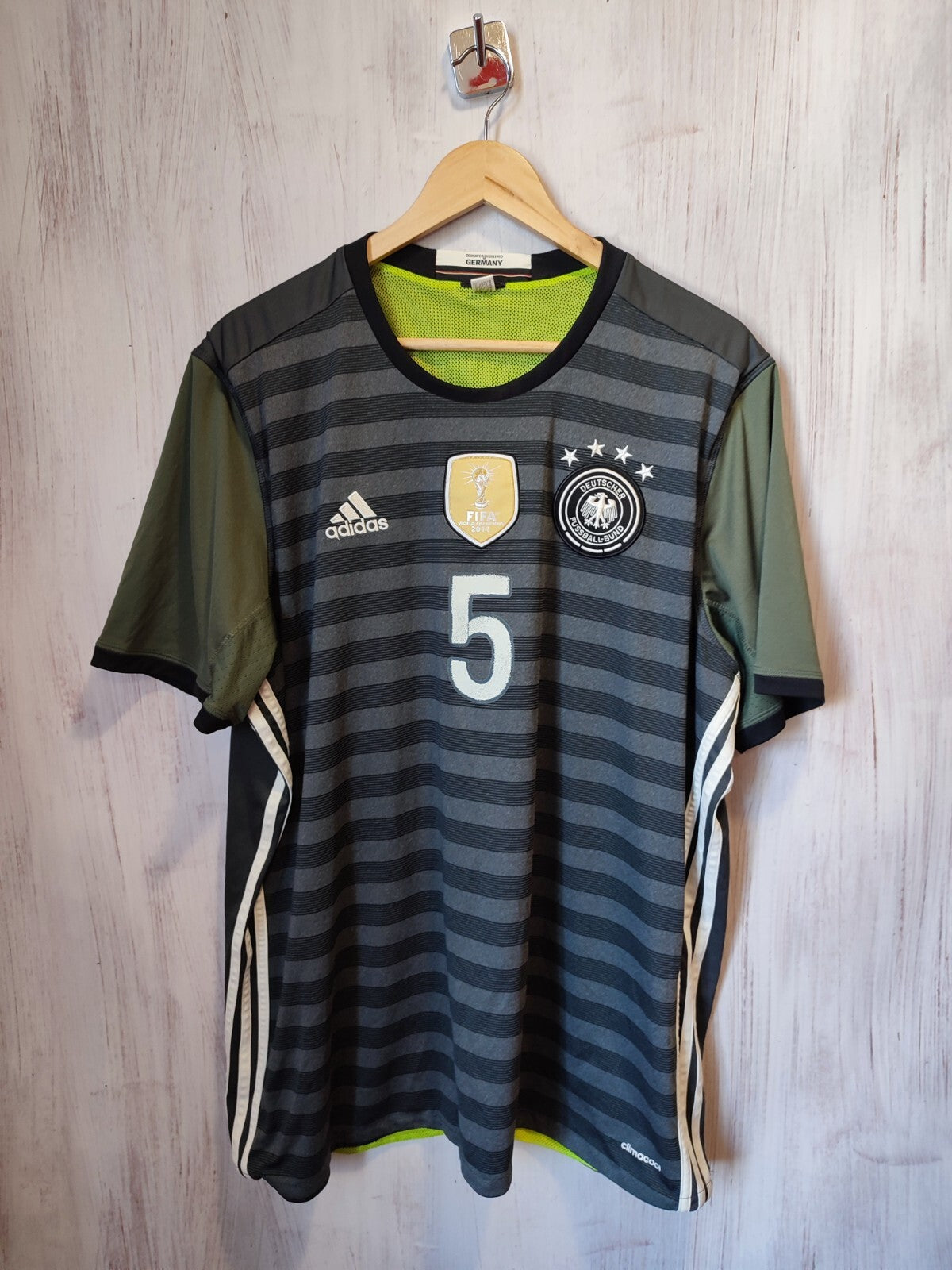 Deutschland 2016 2017 away Sz 3XL Germany shirt jersey soccer Reversible Hummels