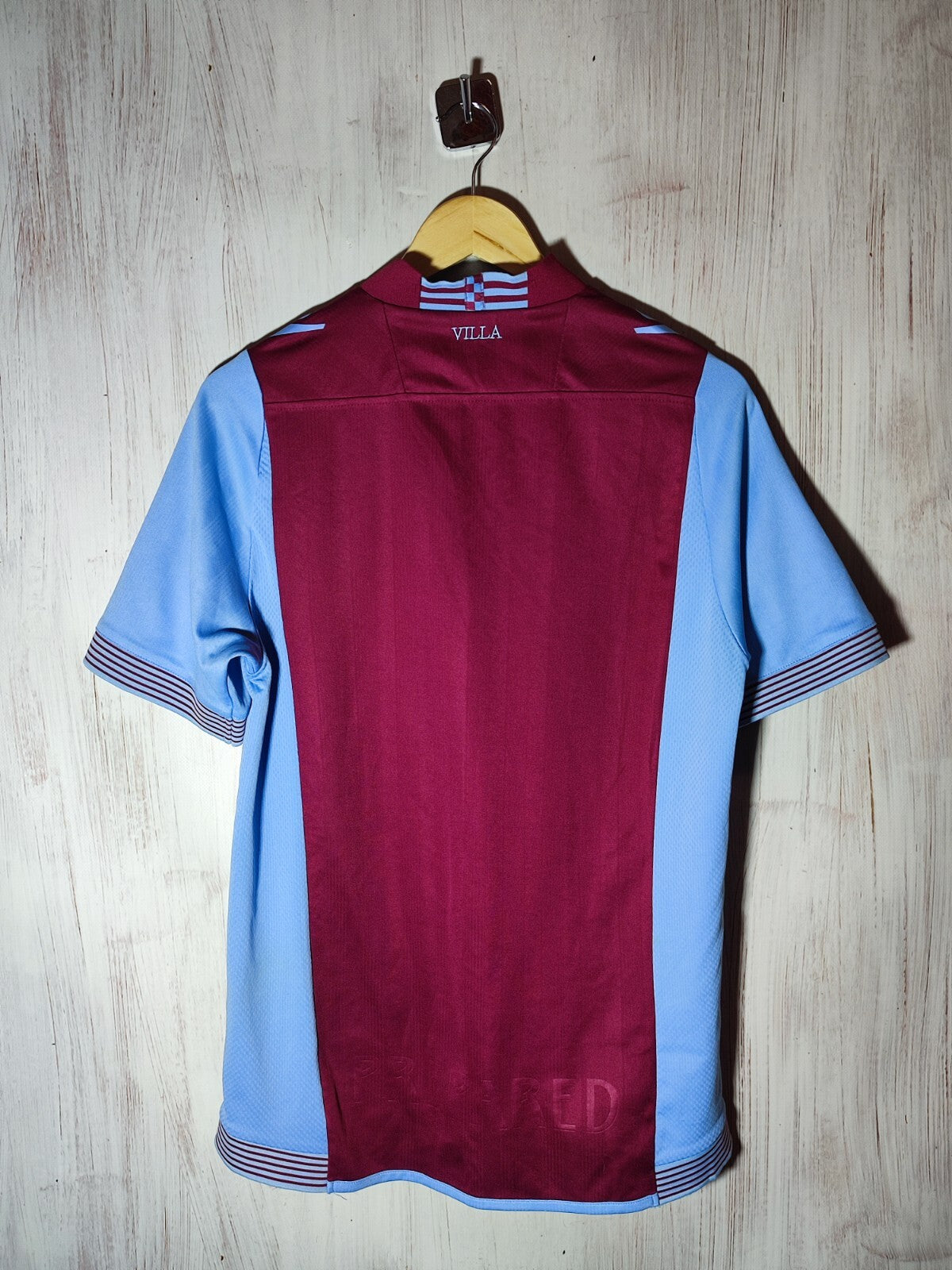 Aston Villa 2013 2014 home Sz M Macron shirt jersey soccer football maillot kit