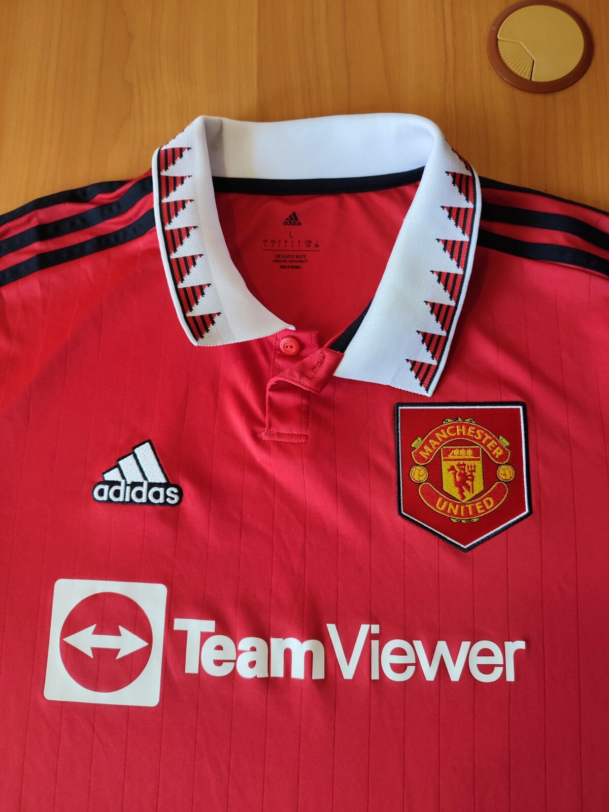 Manchester United 2022 2023 home Size L jersey shirt soccer football kit Adidas