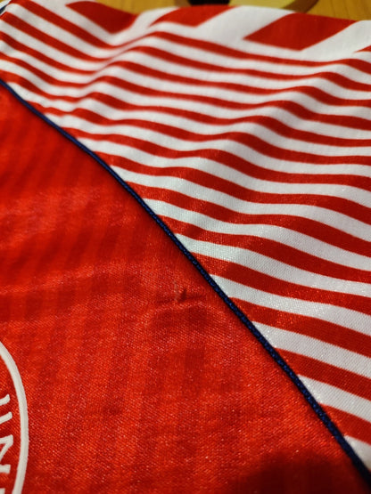 VINTAGE Denmark 1986 home Size L Hummel shirt jersey football soccer kit Dansk