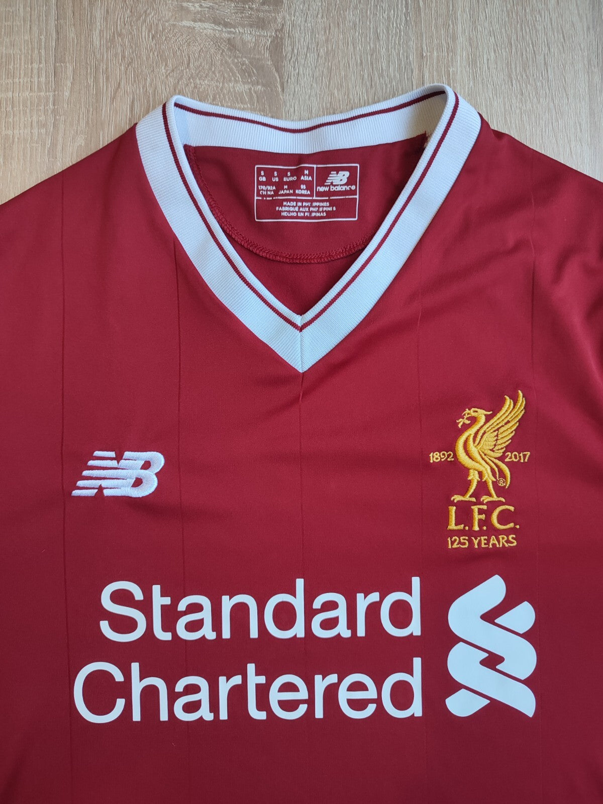 FC Liverpool 2017 2018 home Size S New Balance shirt soccer jersey football kit