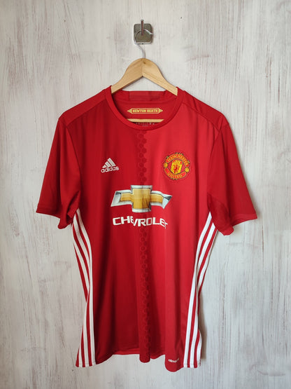 Manchester United 2016 2017 home Size L Adidas football soccer shirt jersey kit