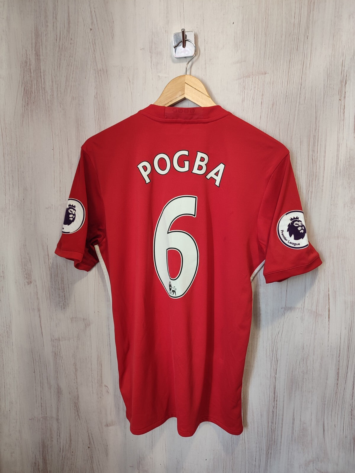 Manchester United 2016 2017 home Sz S soccer jersey shirt football kit tee Pogba