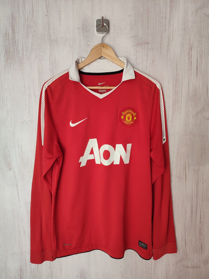 Manchester United 2010 2011 home Size M shirt jersey soccer football kit tee L/S