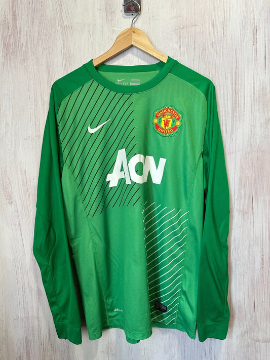 Manchester United 2013 2014 goalkeeper Sz L shirt jersey soccer football kit GK