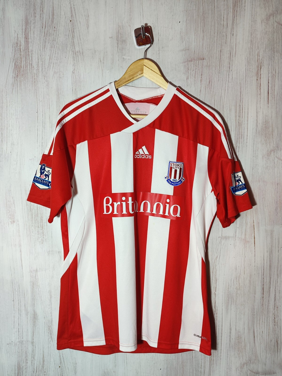 Stoke City 2011 2012 home Size M football shirt soccer jersey maillot kit Wilko