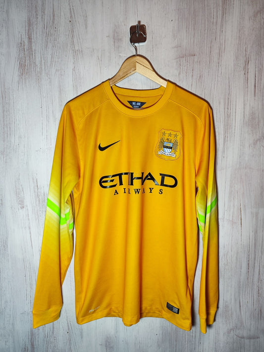 Manchester City 2014 2015 Goalkeeper Sz M Nike shirt jersey football soccer kit