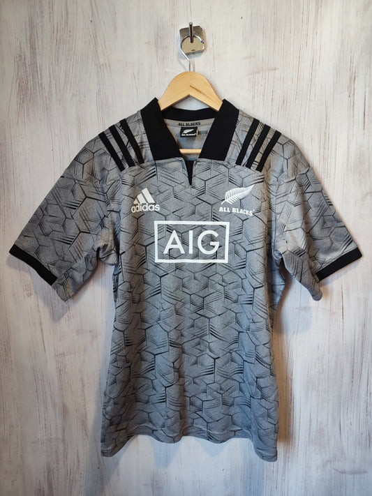 All Blacks 2019 2020 training Sz L rugby shirt jersey kit tee Adidas New Zealand