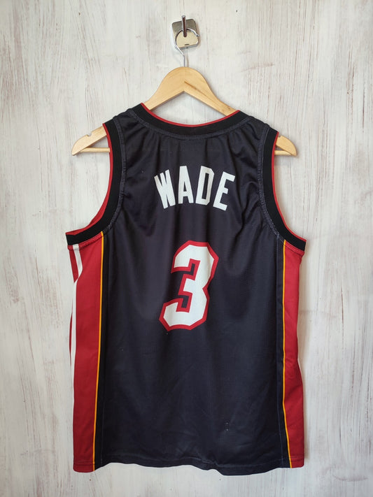 Miami Heat #3 Wade Sz L Champion Basketball jersey shirt maillot kit tee vintage