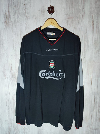 FC Liverpool 2002 2003 2004 away Sz 2XL football L/S shirt jersey Reebok kit XXL