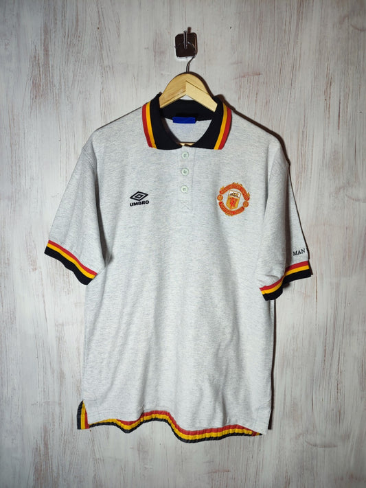 Manchester United 1994 1995 1996 polo Sz L jersey shirt soccer football tee kit