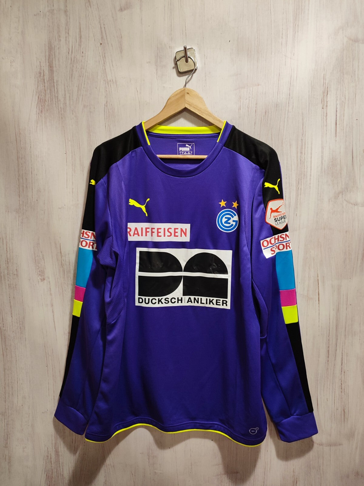 Grasshopper Zurich 2016 2017 GK Sz L Puma football jersey goalkeeper L/S Chande