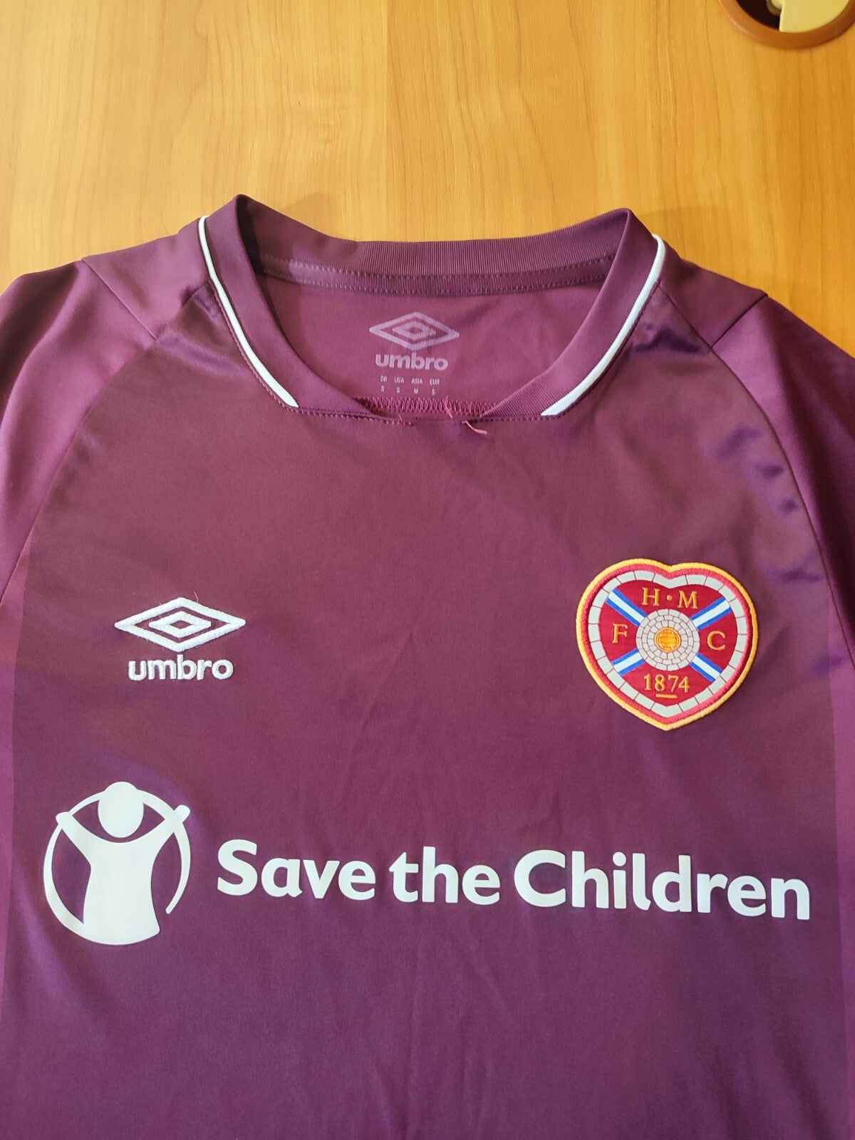 Heart of Midlothian 2018 2019 home Sz S football shirt jersey soccer kit maillot