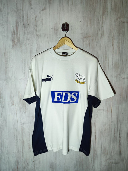 Derby County 1990's training Sz M Puma shirt jersey tee football soccer kit 90's