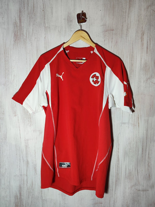 Switzerland 2004 2005 2006 home Size XL Puma Swiss shirt jersey soccer football