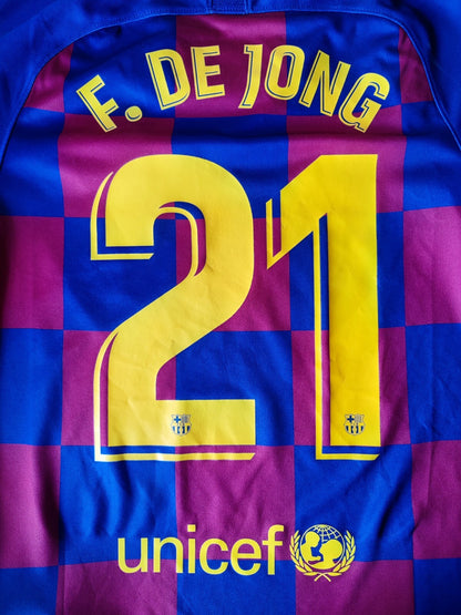FC Barcelona 2019 2020 home Sz S Nike shirt jersey soccer football kit F.De Jong