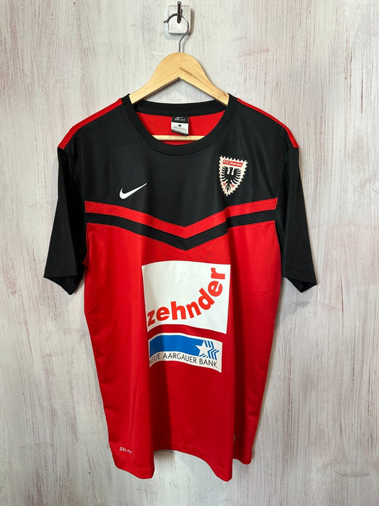 FC Aarau 2014 2015 home Sz L Nike football shirt jersey trikot soccer kit Gygax