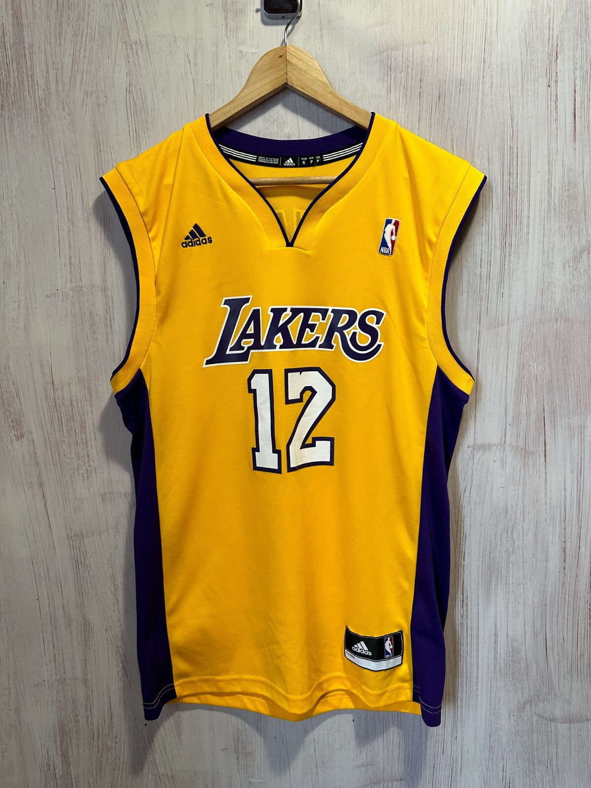 Los Angeles Lakers #12 Dwight Howard Size S Adidas jersey shirt Basketball kit