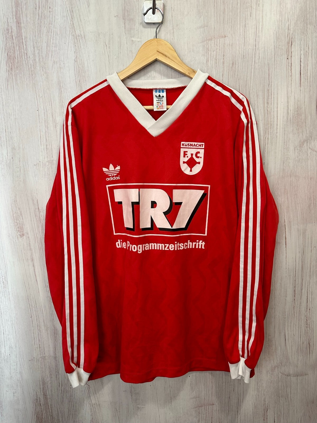 Vintage FC Küsnacht 1990`s home Size XL Adidas football shirt jersey soccer kit