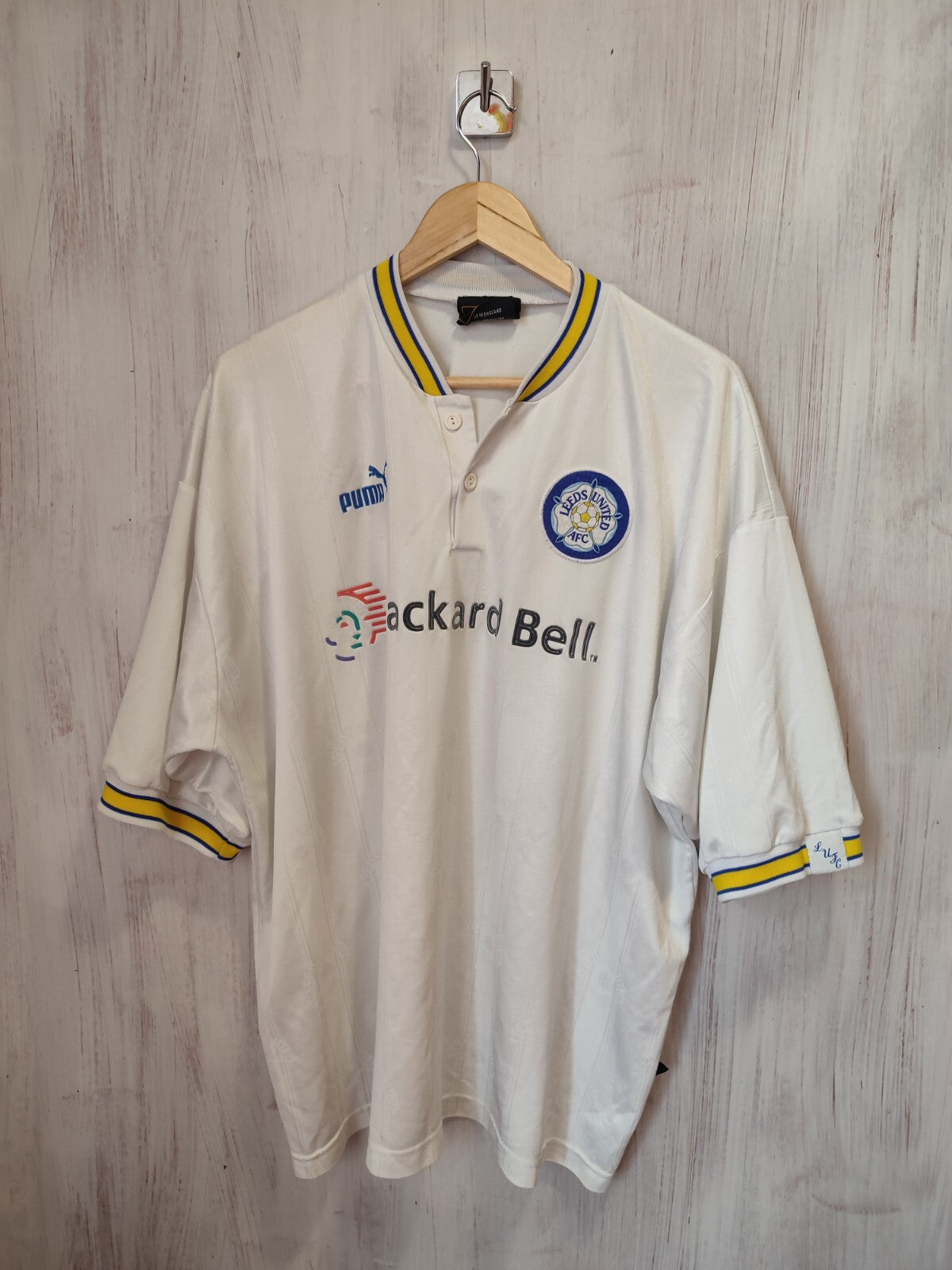 Leeds United 1996 1997 1998 home 2XL Puma jersey shirt soccer football kit XXL