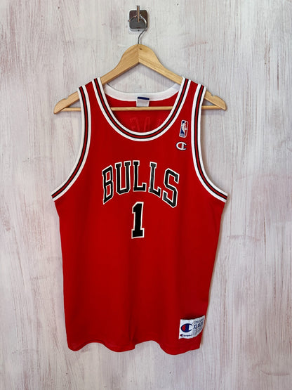 kids Chicago Bulls #1 Size XL 18-20 Champion basketball jersey shirt kit youth