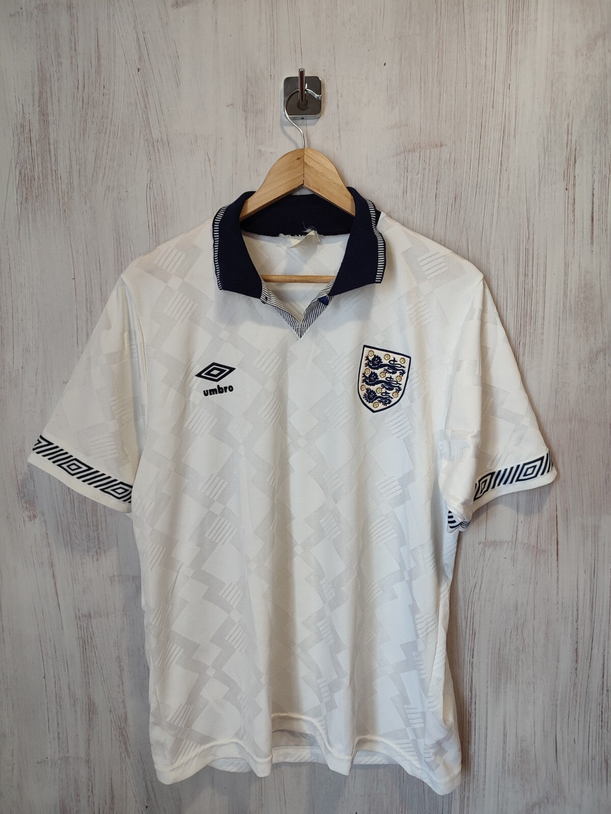 England 1990 1991 1992 home Sz L Umbro shirt jersey soccer football maillot kit