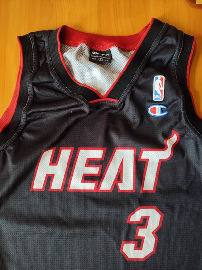 Miami Heat #3 Wade Sz L Champion Basketball jersey shirt maillot kit tee vintage