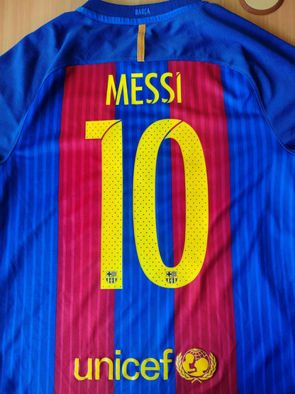 FC Barcelona 2016 2017 home Sz S Nike shirt jersey soccer football kit tee Messi