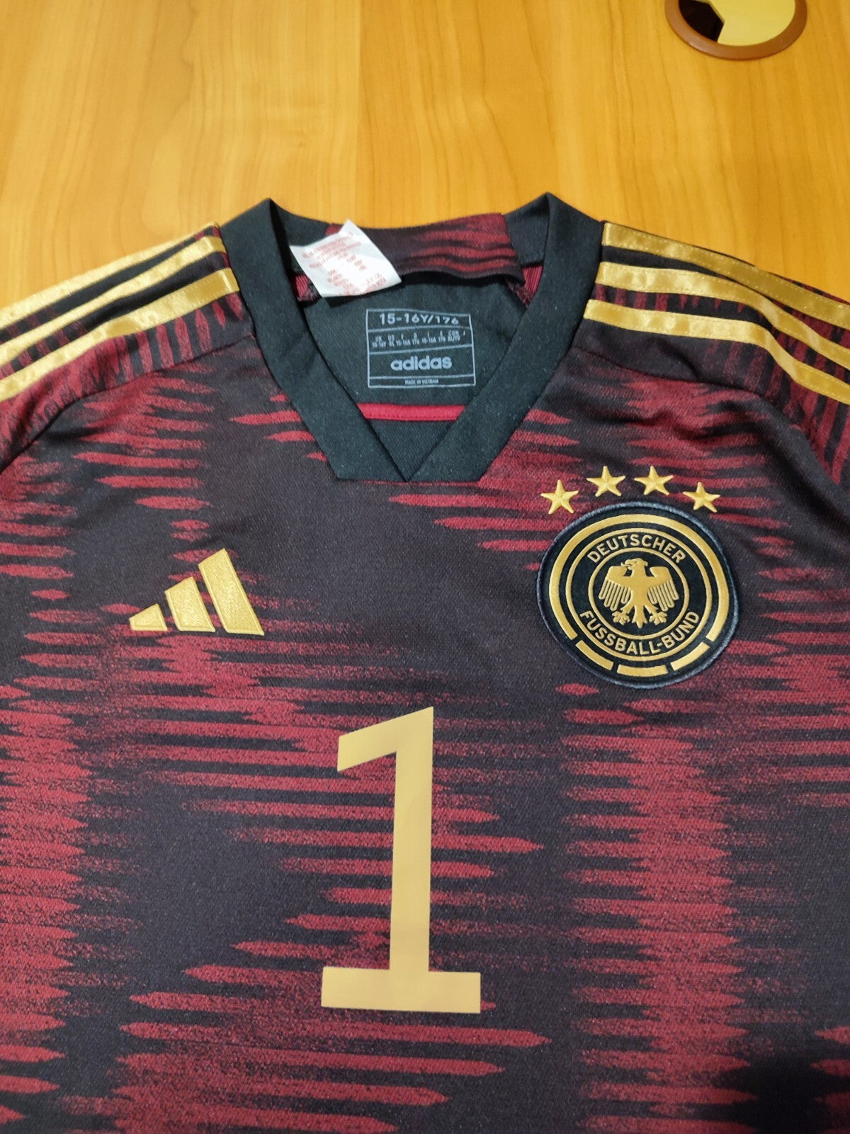 kids Deutschland 2022 2023 away Sz XL 15-16Y Germany shirt jersey soccer kit tee