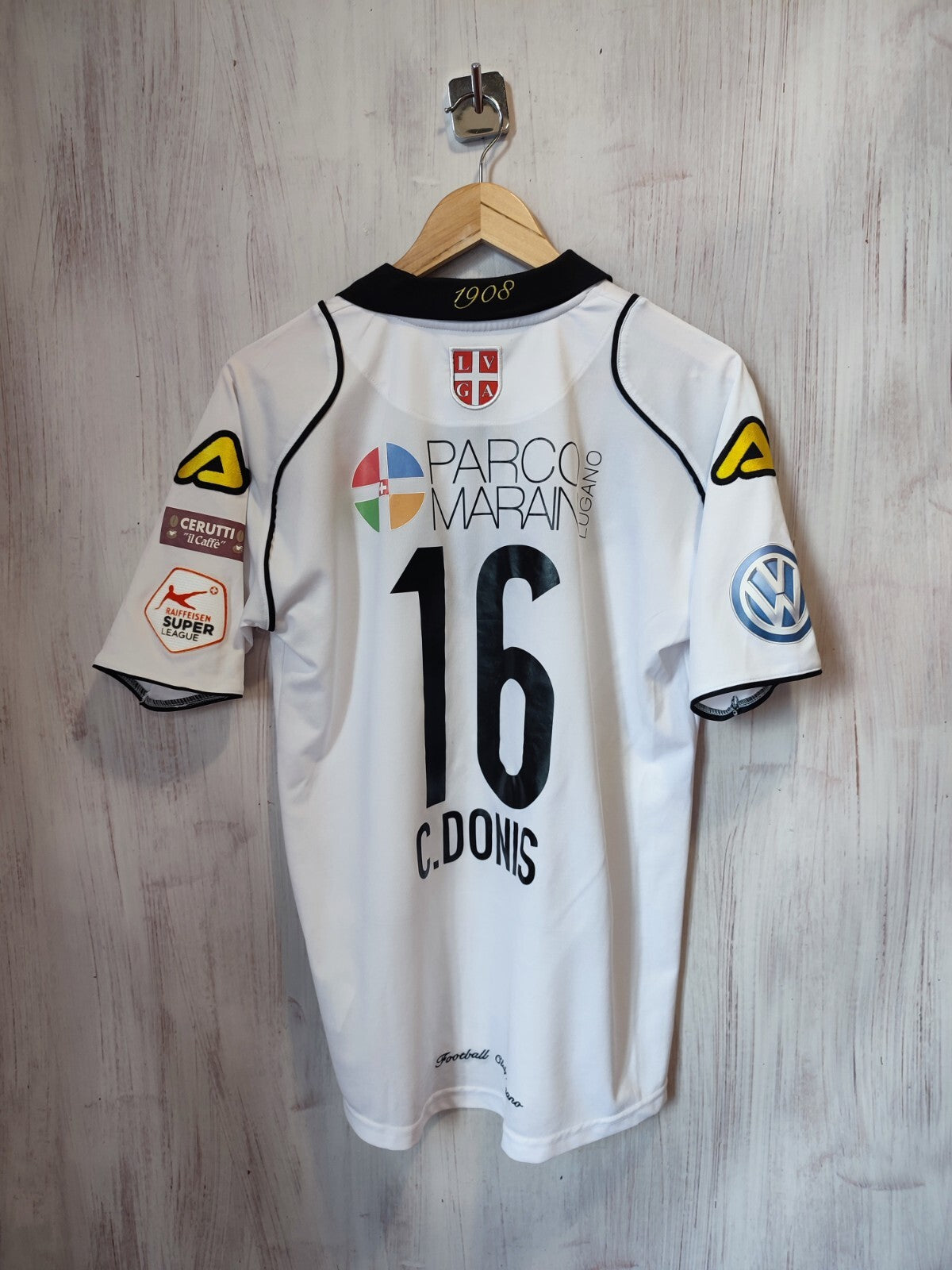 FC Lugano 2015 2016 away Size M shirt football jersey soccer kit tee C. Donis