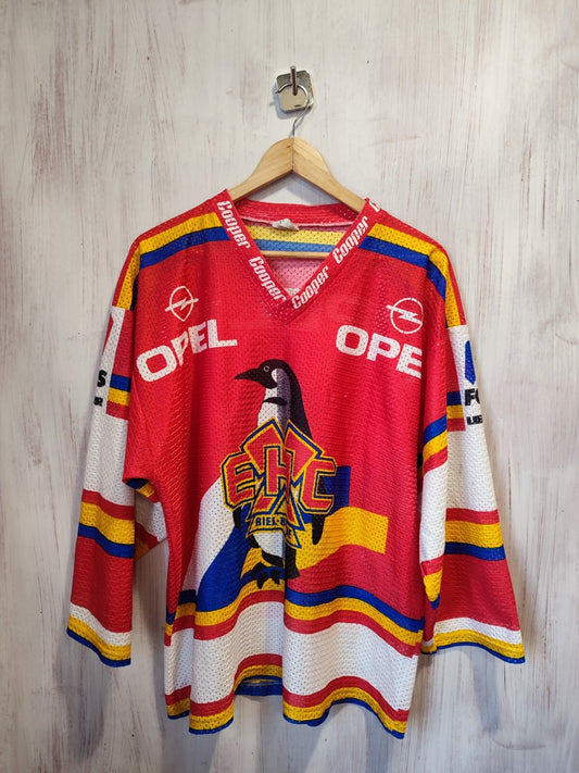 EHC Biel-Bienne 1990's Size M ice hockey jersey shirt kit trikot 90's VINTAGE