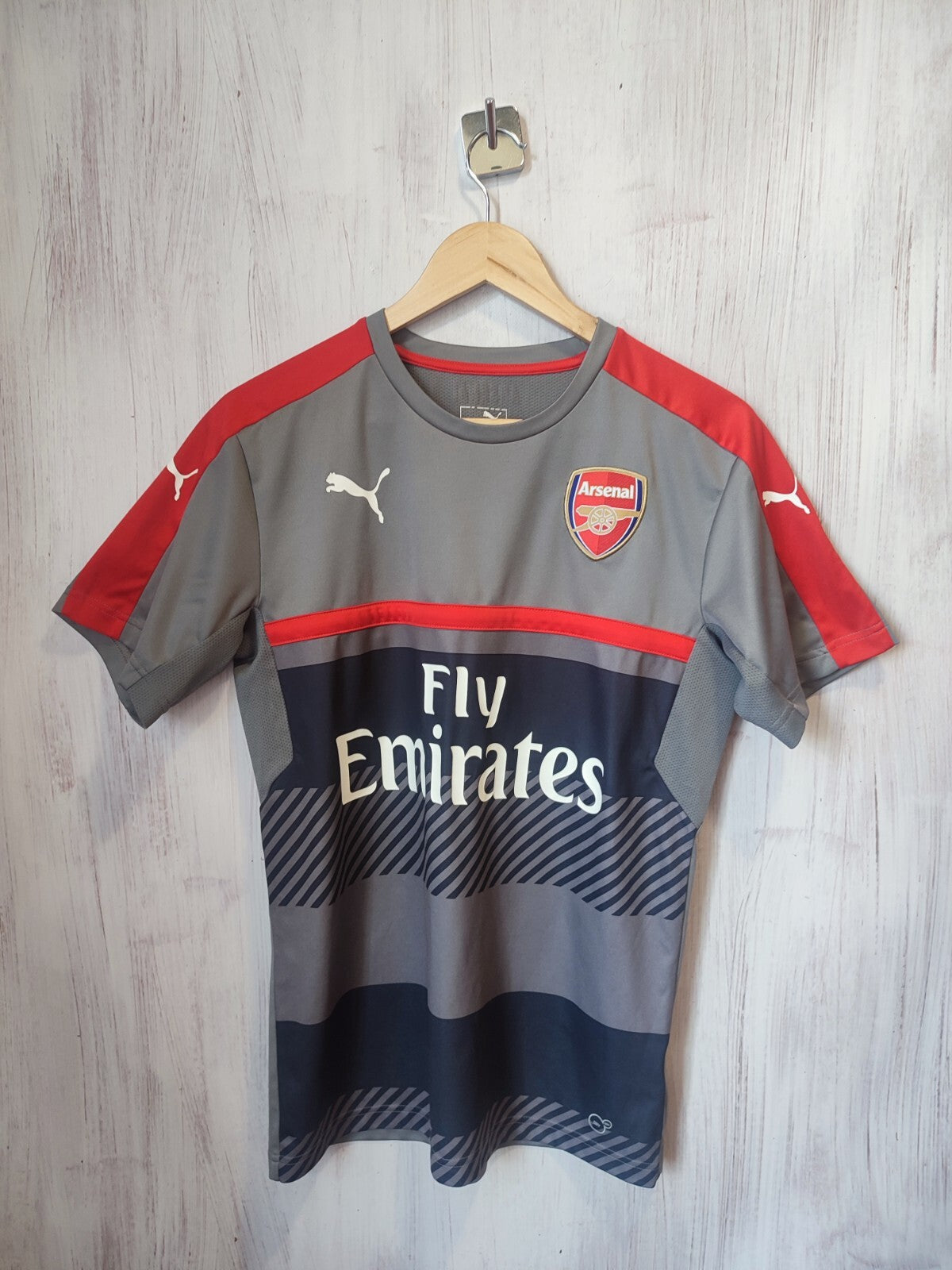 Arsenal London 2016 2017 training Sz M Puma shirt jersey maillot soccer kit tee