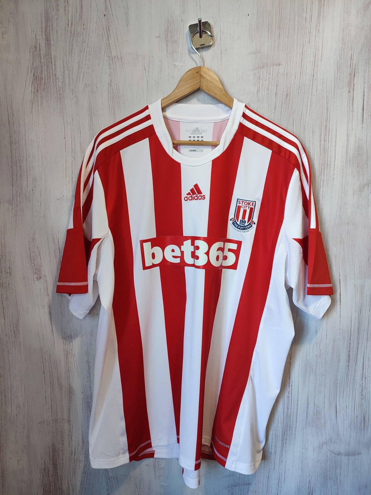 AUTHENTIC Stoke City 2012 2013 home Sz 2XL football shirt jersey XXL Adidas kit