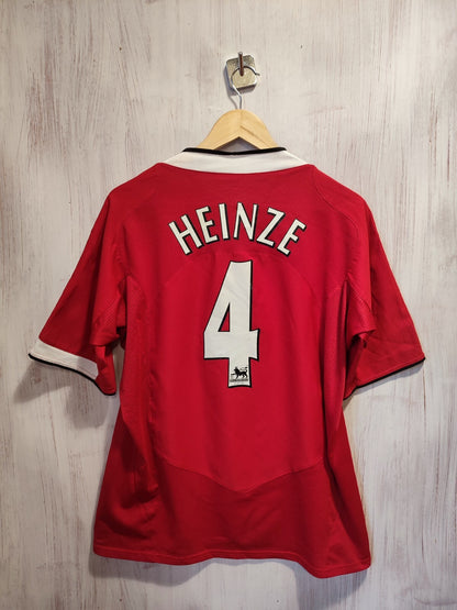 Manchester United 2004 2005 2006 home Size L soccer shirt jersey football Heinze