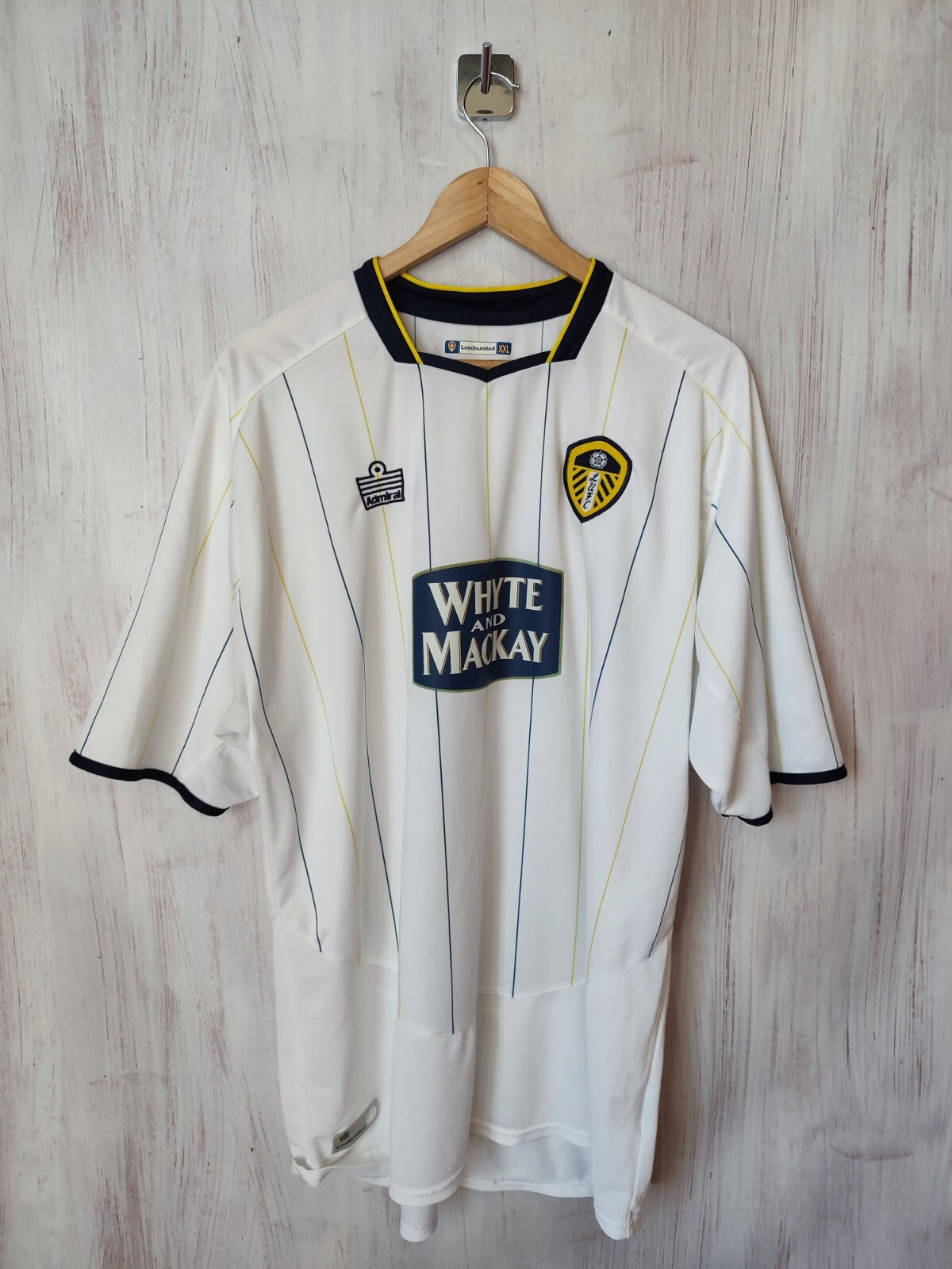 Leeds United 2005 2006 home Sz 2XL Admiral jersey shirt soccer football kit XXL