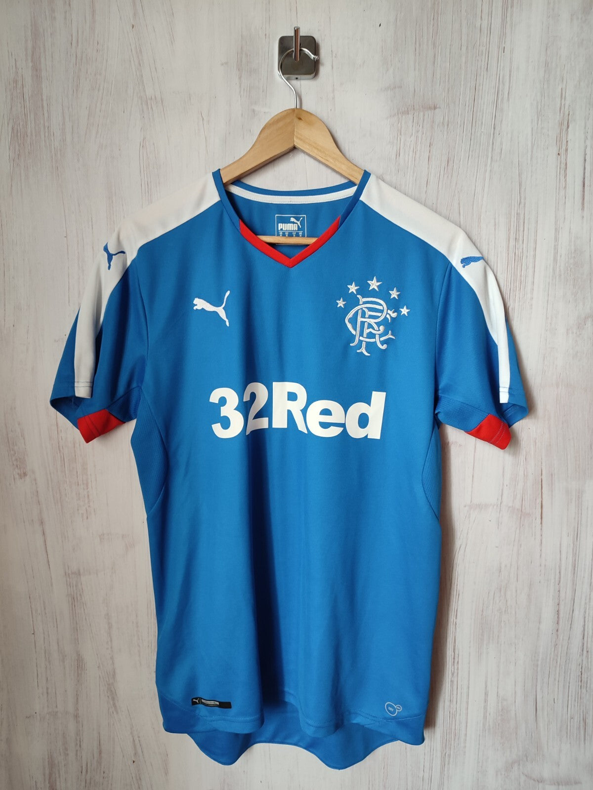 Glasgow Rangers 2015 2016 home Size M Puma football shirt jersey soccer maillot
