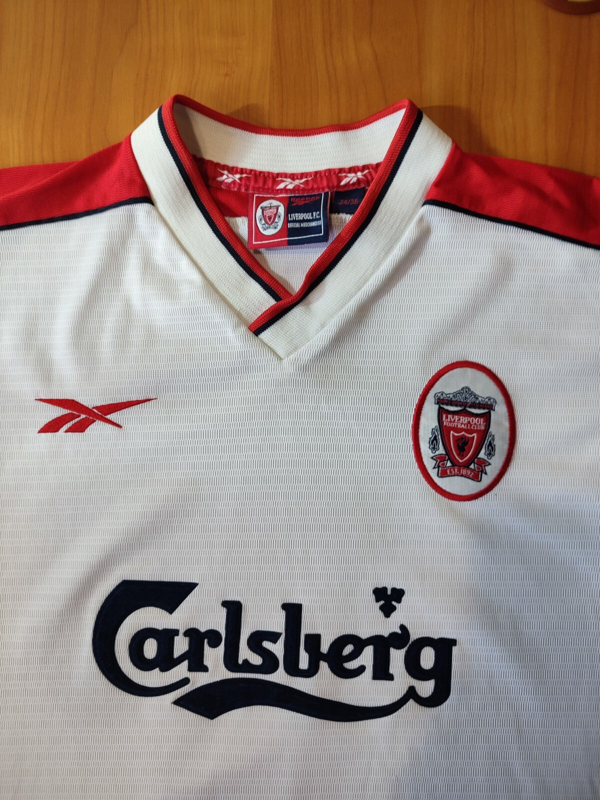 FC Liverpool 1998 1999 away Size S 34/36" shirt soccer jersey football kit tee