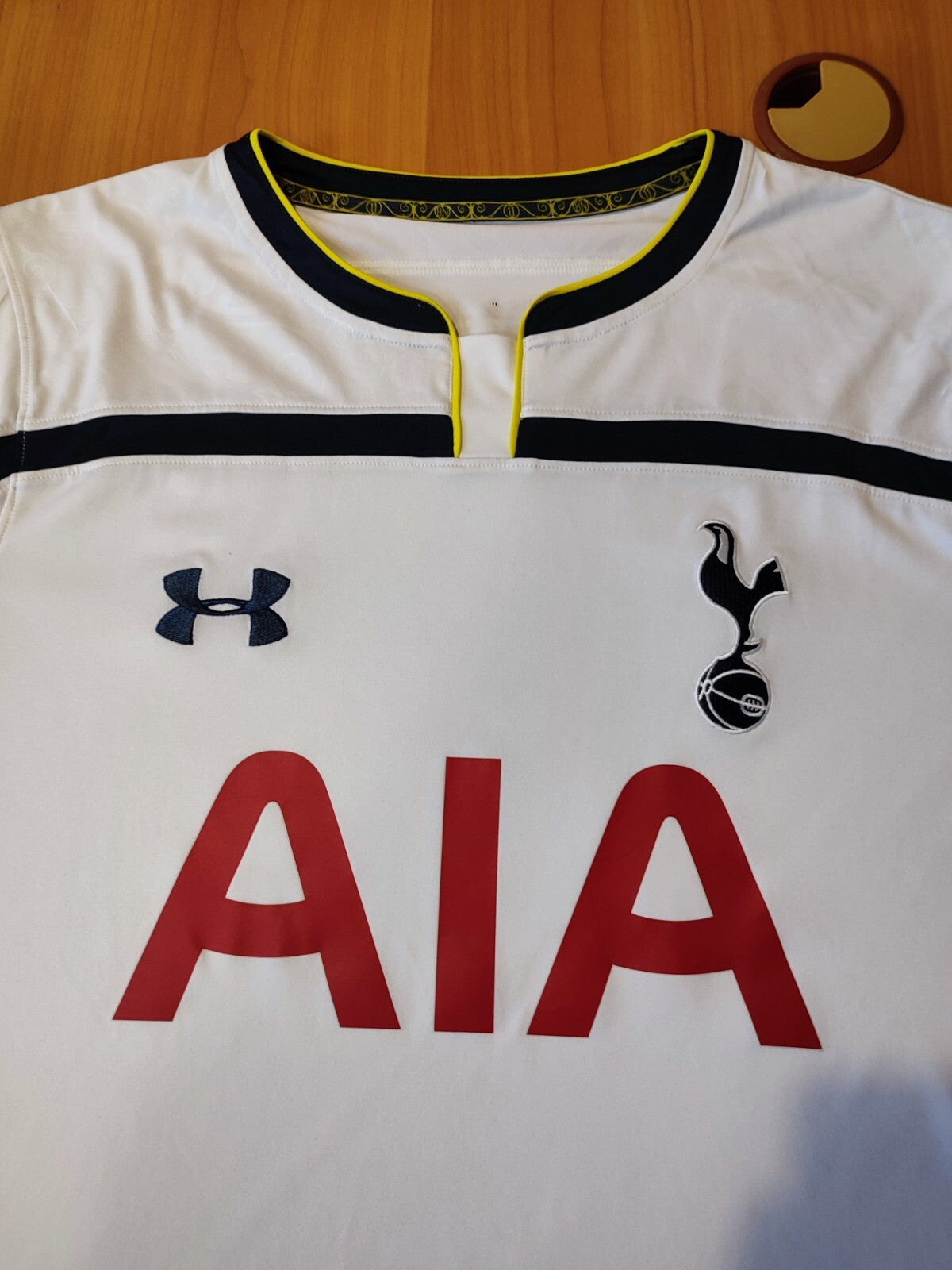 Tottenham Hotspur 2014 2015 home Sz L Under Armour Spurs shirt jersey kit trikot
