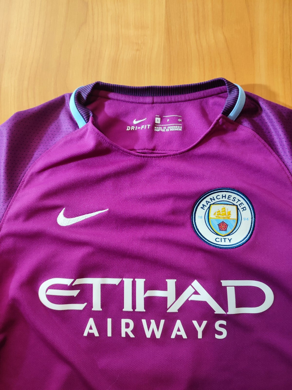 KIDS Manchester City 2017 2018 away Sz S football soccer shirt jersey kit Danilo